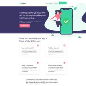 App Landing Page Bootstrap HTML Template