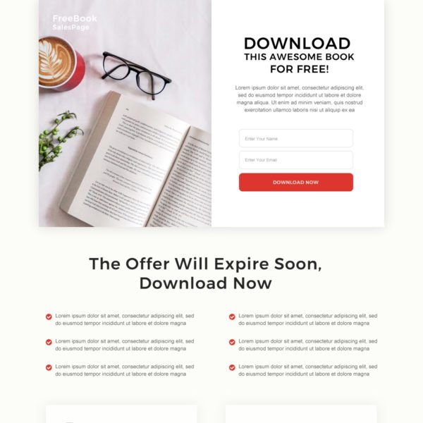 Book Sales Page Template