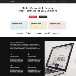 Bootstrap SaaS Landing Page Template