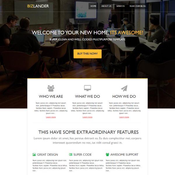 Business Landing Page Template