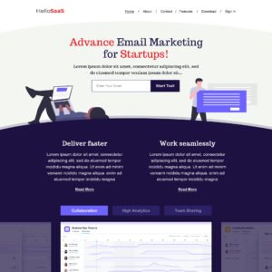 Converting SaaS Landing Page Template