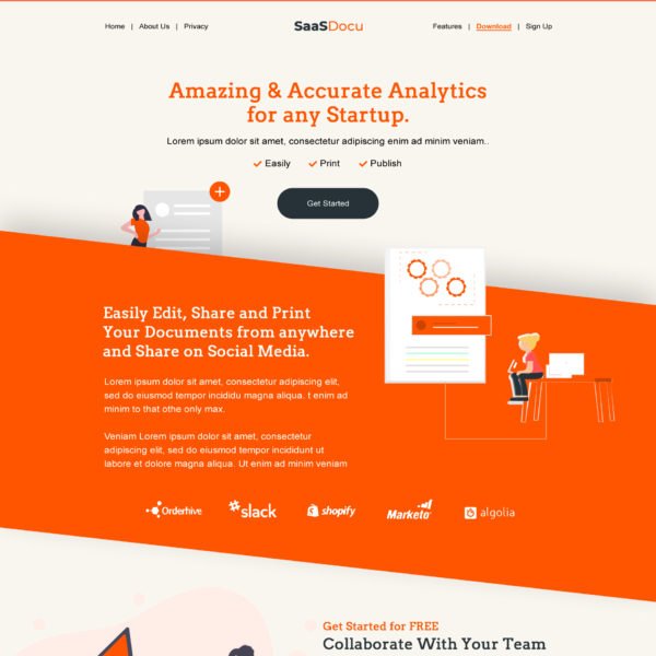 Corporate Saas Landing Page Template