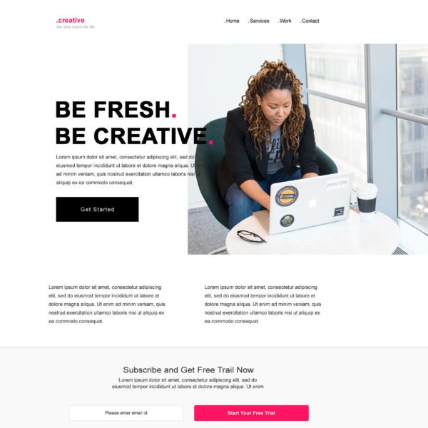 Creative Landing Page Template