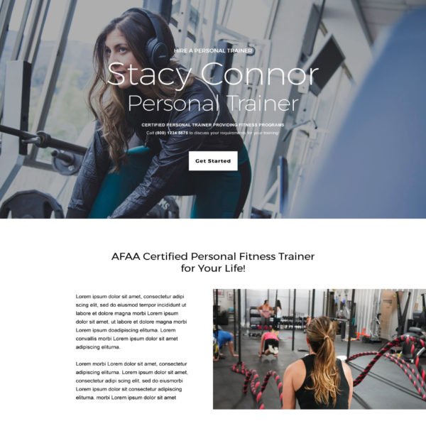 Fitness Trainer and Coach Html Landing Page Template