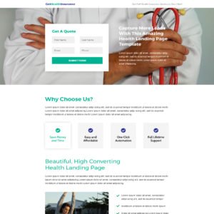 Health Insurance Landing Page Template