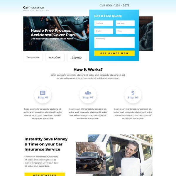 Insurance Landing Page Template