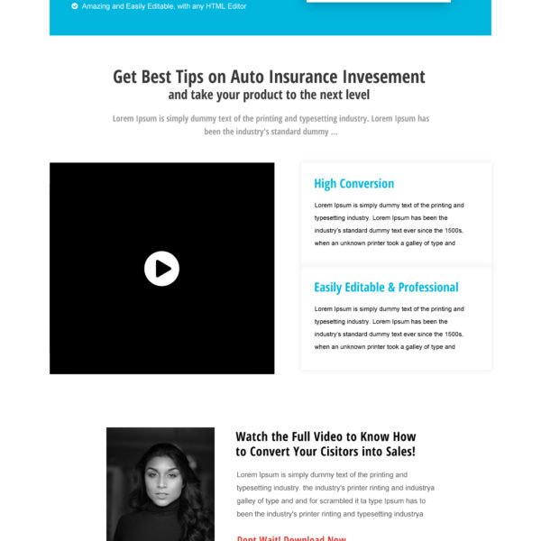 Insurance Sales Page Template
