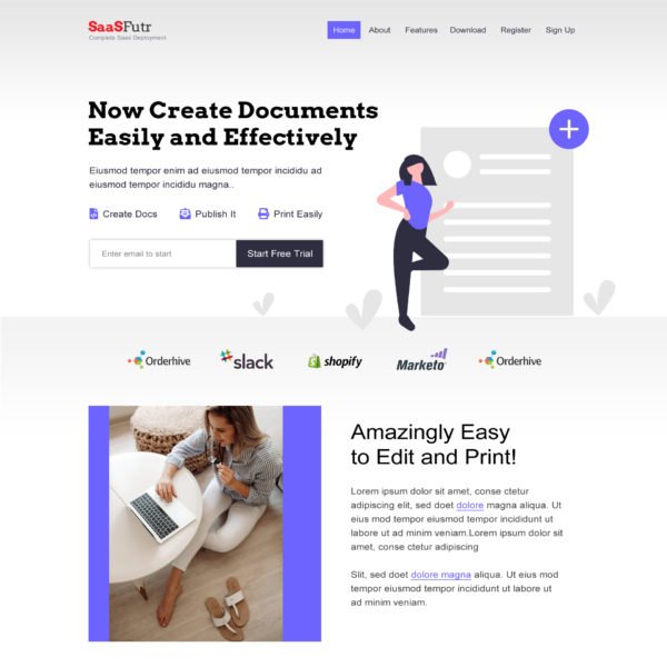 Landing Page Template for Saas