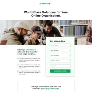Lead Capture Landing Page Template