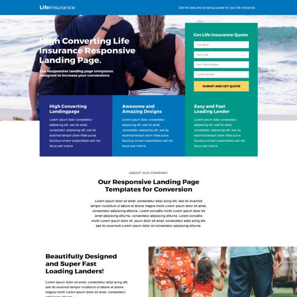 Life Insurance Lanidng Page Template