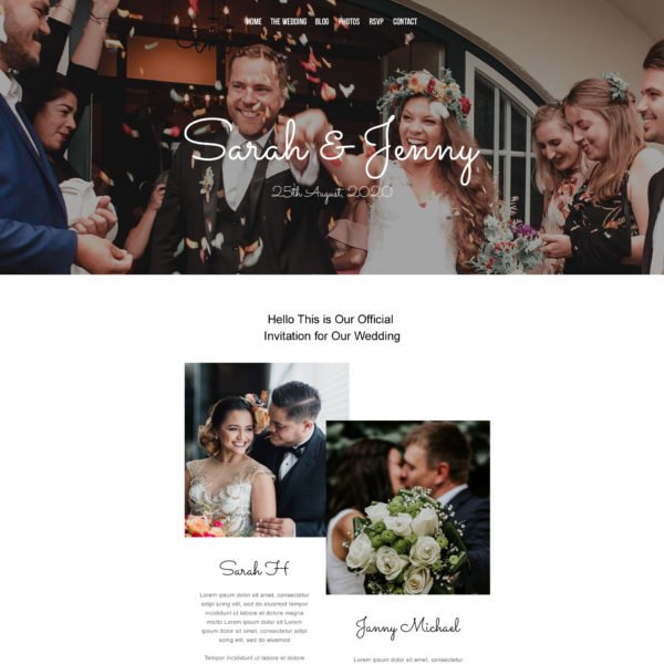 One Page Wedding Website Template
