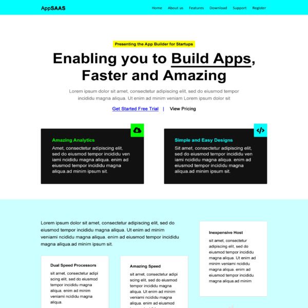 Ready to Use Saas Landing Page