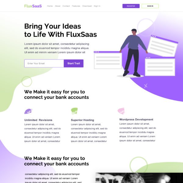 Responsive SaaS Landing Page Template