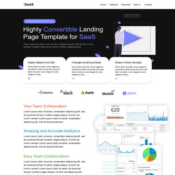 Simple Saas Landing Page