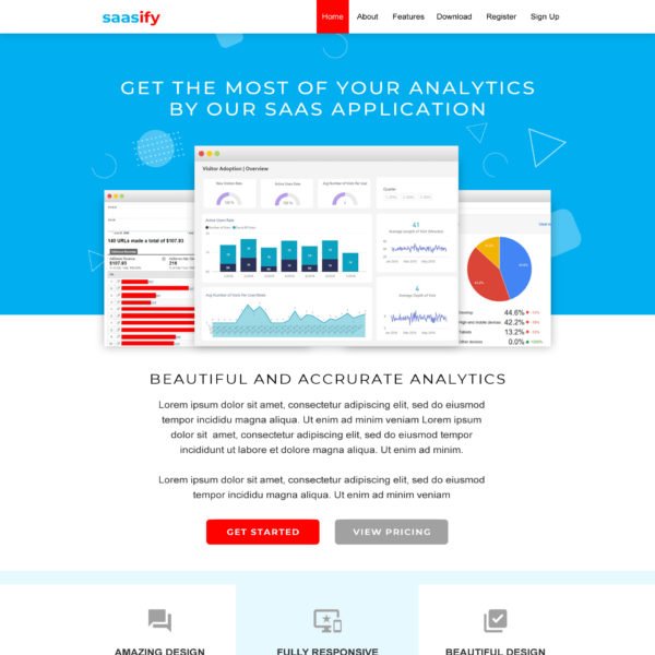 Simple and Clean Saas Landing Page Template