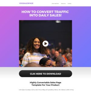 Video Sales Page Template